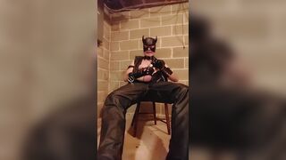 Leather guy smoking cigar and sounding - 12 image