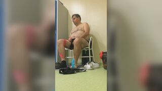 Chubby daddy in locker room - 4 image