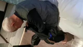 Chinese old man sucks & fucks his younger friend