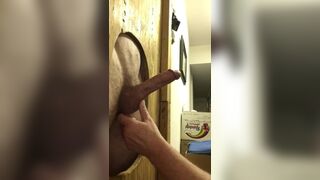 Homemade glory hole huge cock sucking cum swallowing 8