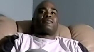 Handsome black amateur strokes his BBC and spits hot spunk - 3 image