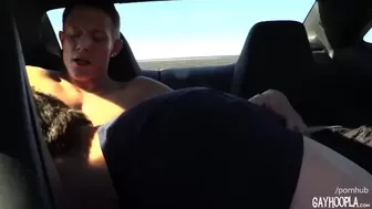 ROAD HEAD! Flip Fuck Action between 2 Hot American Jocks! CAMPING TRIP