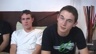 Straight men grabbing bulges and fucks gay mouth suck Moving around the bed, Tyler and - 1 image