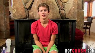 Smoking hot twink playing with his hard cock and sweet ass - 2 image