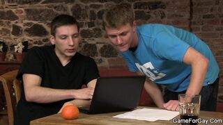 Smart lad involves him into gay game - 1 image