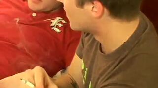 Gay college sex video pissing Devon & Ayden Smokin trio Way! - 2 image