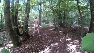 Naked in public Bluebell Hill woods Kent