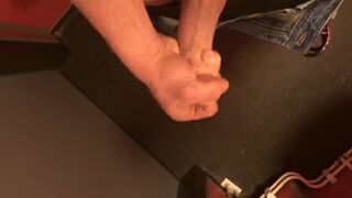 Young Twink Jerking off in Public School