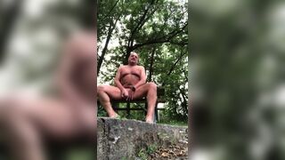 Hairy Daddy Outdoor Nudity And Masturbation - 1 image