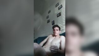 Hot Young Guy Plays with himself and Cums on his Chest - 4 image
