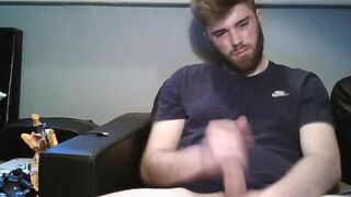 Young Teen Boy Wanks on Webcam and Cums on his Beard - MattThom98 - 1 image