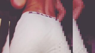 Inexperiencedman dancing for the Webcam