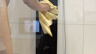 Old Clip from 2018: Taking a Shower in Chastity