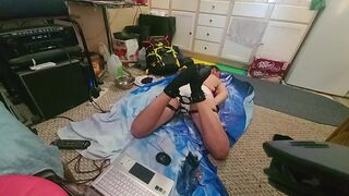 diapered hogtie on floor - 14 image