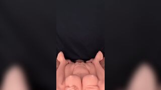 Slowly working my way into your little pussy, telling you what a good girl you are