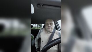 gay slave driving naked in public - 4 image