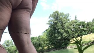 Made to strip, piss, and cum at canal in the middle of the city