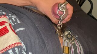 Longest chained Pierced cock ever Masturbation Part II - 3 image