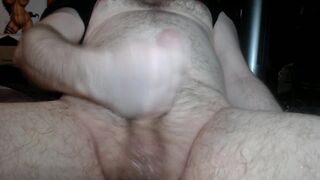 Stroking my Wet lubed Horny Cock before bed. - 9 image