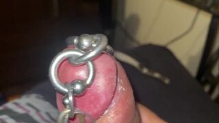 Longest chained Pierced cock ever Masturbation Part I - 12 image
