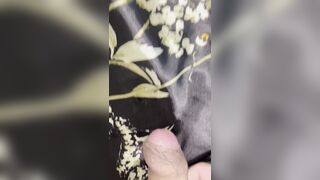 Cumming on silk nightie