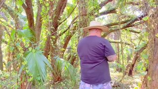 Florida Redneck Fat Step-daddy in the Everglades Shows Big Balls and Fat Ass - 4 image