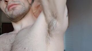 Close-up nipples and armpit of hairy daddy - 13 image