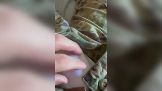 Army specialist jerks off in uniform and leaks precum in his undies - 9 image