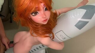 Small Penis Cumming On My Doll Sexy Back Hugging An Inflatable Airplane - Elsa Babe Silicone Love Doll Model Takanashi Mahiru - 2 image