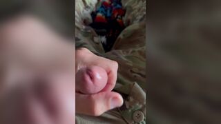 US army soldier jerking his hard cock wearing his OCP uniform