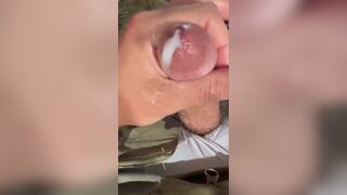 Shooting a hot load of creamy soldier cum all over my army pants - 5 image