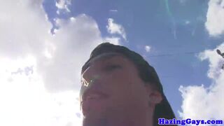 Straight hazed twink fucked outdoor at hazing - 8 image