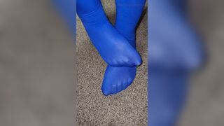 CD in nylon pantyhose. POV Caressing my feet, shoes and legs - 8 image