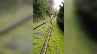 Abandoned train tracks? Including pissing. - 12 image