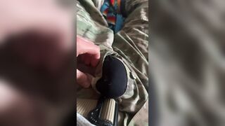 Jerking off and being horny in my army uniform - shooting a nice hot creamy load!