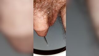 Nice little piss with a little bushy dick - 6 image