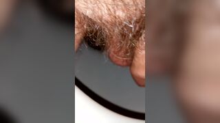 Nice little piss with a little bushy dick - 8 image
