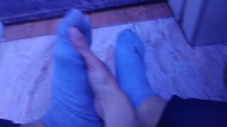 RELAXING MY SWEATY GRAY SOCKS AND MY SIZE 10 FEET - 11 image