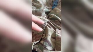 Jerking off in my OCPs and showing off my fury balls!