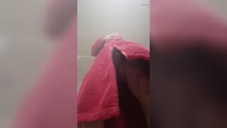 bear takes a shower, dries his hairy body and puts on a thong with his big ass - 7 image