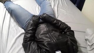 Gay Leather Biker Edging cum - 7 image