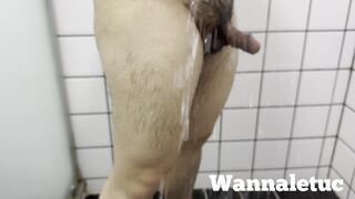 Wannaletuc - Bear's cumming scene with closer look in shower after gym 2023-12-2 - 2 image