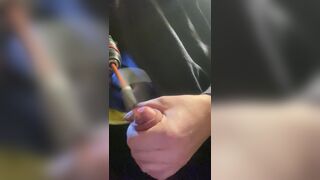 Handjob with cock slapper