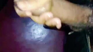 Big black uncut indian dick Masturbation at night. long cock boysex, handjob desi gay - 7 image