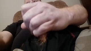 Stroking my Big Cock, freshly shaved Beard