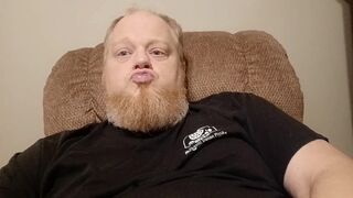 Stroking my Big Cock, freshly shaved Beard