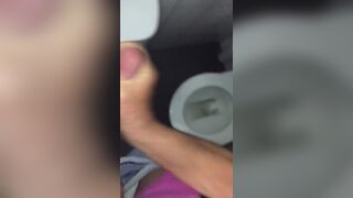 Wank and cumshot with stranger in Zurich airport bathroom - 5 image