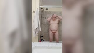 My shower today. Hairy ginger bush. Ginger beard. Redhead Johnnyred883. 6ft 240lbs.