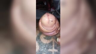 Jerking off the cock head and shaft and finger fucking in the urethra that has as split in half - 11 image