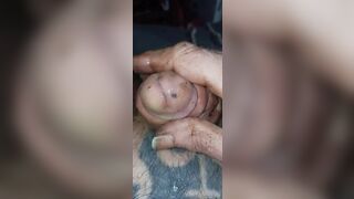Jerking off the cock head and shaft and finger fucking in the urethra that has as split in half - 2 image